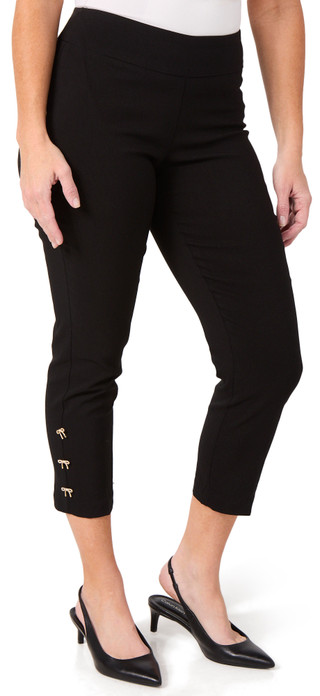 Thumbnail 1: ZAC AND RACHEL Zac & Rachel Petite Slim Ankle Pull On Pants with Bow Detail 
