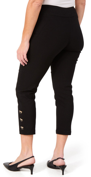 Thumbnail 2: ZAC AND RACHEL Zac & Rachel Petite Slim Ankle Pull On Pants with Bow Detail 