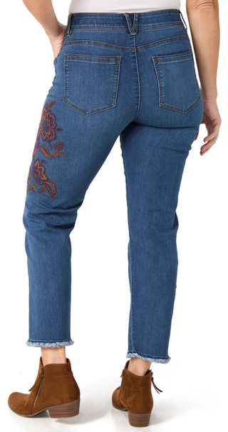 Thumbnail 2: Democracy Democracy Women's Ab-Tec Straight Leg Embroidered Jeans 