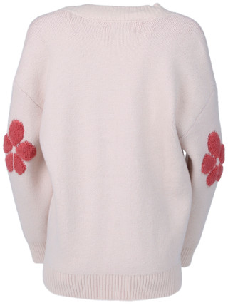 Thumbnail 2: LUSH Lush Juniors Long Sleeve Flower Embossed Cardigan Sweater 