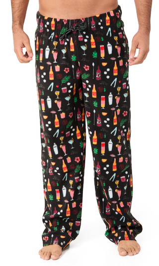 Thumbnail 1: Tommy Bahama Tommy Bahama Mens Cocktails Print Fleece Pajama Pants 