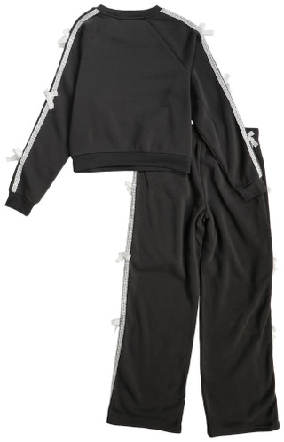 Thumbnail 3: No Comment No Comment Juniors 2 Pc Bow Crew Neck and Pants Set 