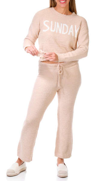 Thumbnail 1: No Comment No Comment Juniors 2 Pc Teddy Lounging Pullover & Pants Set 