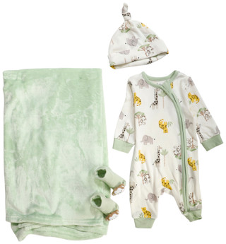 Thumbnail 1: Baby Essentials Baby Essentials Baby Boys 4 Pc Sleeper Set 