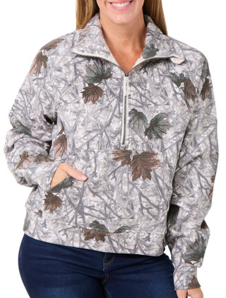 Thumbnail 1: Jockey Jockey Womens Camo Half Zip Up Jacket 