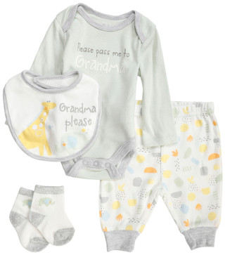 Thumbnail 1: Baby Essentials Baby Essentials Baby Boys 4 Pc Creeper Set 