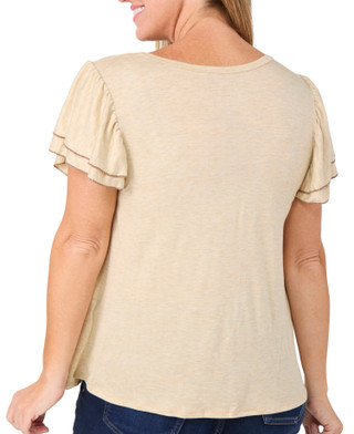 Thumbnail 2: SJS SJS Womens Petite Short Sleeve Arrow Heart Top 