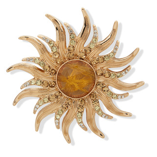 Thumbnail 1: ANNE KLEIN Anne Klein Gold Sun Pin 