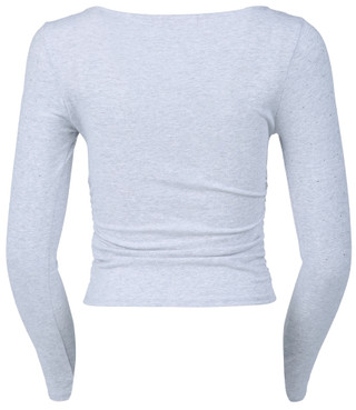Thumbnail 2: Madden Girl Madden Girl Juniors Long Sleeve Embellished Ruched Top 