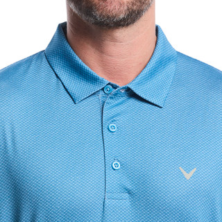 Thumbnail 3: Callaway Callaway Mens Heather Geo Short Sleeve Print Golf Polo 