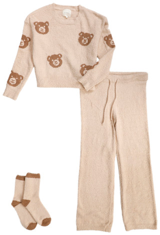 Thumbnail 1: No Comment No Comment Juniors 2 Pc Teddy Lounging Pullover & Pants Set 