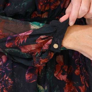 Thumbnail 2: HARLOW & ROSE Harlow & Rose Womens Long Sleeve Dark Floral Maxi Dress 