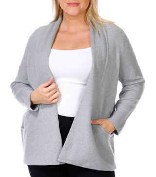 Thumbnail 1: BIRCH NY Birch NY Plus Ribbed Long Sleeve Cardigan 