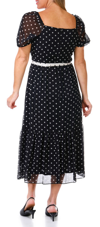 Thumbnail 3: JULIA JORDAN Julia Jordan Womens Polka Dot Midi Wrap Dress 