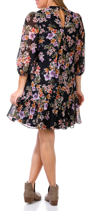 Thumbnail 3: JULIA JORDAN Julia Jordan Womens Long Sleeve Floral Dress 