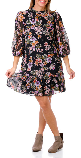 Thumbnail 1: JULIA JORDAN Julia Jordan Womens Long Sleeve Floral Dress 
