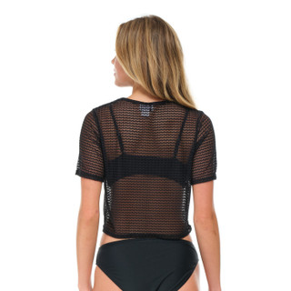 Thumbnail 3: Jordan Taylor Jordan Taylor Womens Chevron Short Swim Top Cover Up 