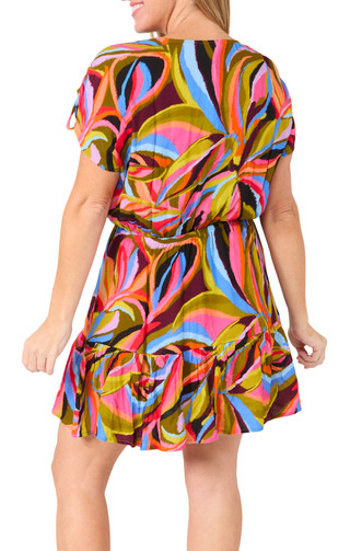 Thumbnail 4: La Blanca La Blanca Womens Tropic Waves V-Neck Cover-up 