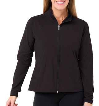 Thumbnail 1: Coral Bay Golf Coral Bay Golf Petite Full Zip Peplum Jacket 