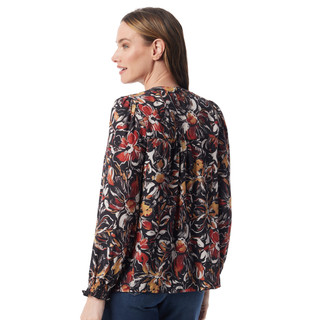 Thumbnail 2: Gloria Vanderbilt Gloria Vanderbilt Womens 3Q Sleeve Danika Crepe Top 