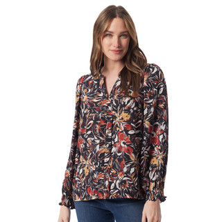 Thumbnail 1: Gloria Vanderbilt Gloria Vanderbilt Womens 3Q Sleeve Danika Crepe Top 