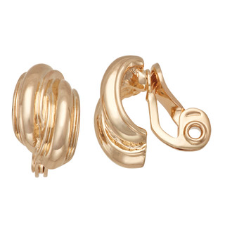 Thumbnail 1: Napier Napier Gold Button Clip On Earrings 