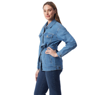 Thumbnail 6: Gloria Vanderbilt Gloria Vanderbilt Womens Belted Denim Jacket 