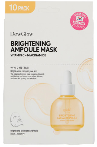 Thumbnail 1: EPIELLE DewGlow 10 Pk Vitamin C + Niacinamide Ampoule Sheet Mask 