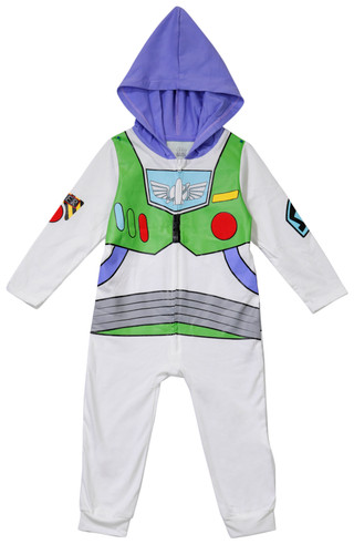 Thumbnail 1: Disney Disney Toddler Boys Toy Story Buzz Hooded Zip Coverall 