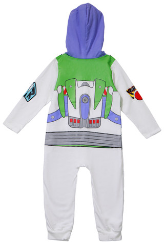 Thumbnail 2: Disney Disney Toddler Boys Toy Story Buzz Hooded Zip Coverall 