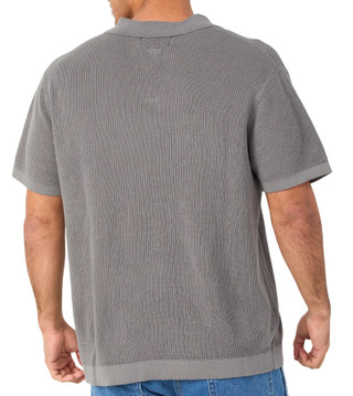Thumbnail 2: GRAYERS Grayers Mens Short Sleeve Texture Stitch Sweater Polo 
