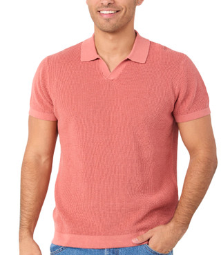 Thumbnail 1: GRAYERS Grayers Mens Short Sleeve Texture Stitch Sweater Polo 