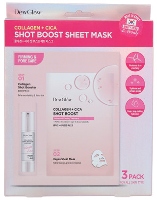 Thumbnail 1: EPIELLE DewGlow 3 Pk 2-Step Collagen + Cica Boost Sheet Mask 
