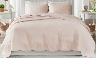 Thumbnail 3: Madison Park Madison Park Tuscany Scalloped Edge Coverlet Set 