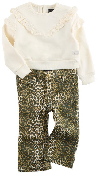 Thumbnail 1: 7 FOR ALL MANKIND 7 For All Mankind Baby Girls 2 Pc Pants Set 