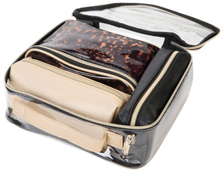 Thumbnail 2: Tahari Tahari 4 Pc Clear Animal Print Cosmetic Travel Bag Set 