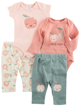 Thumbnail 1: PL Baby PL Baby Baby Girls 4 Pc Pants Set 
