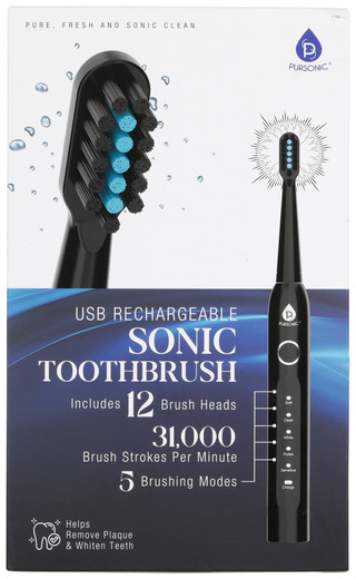 Thumbnail 1: Pursonic Pursonic USB Rechargeable Sonic Toothbrush 