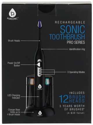 Thumbnail 2: Pursonic Pursonic Rechargeable Pro Series Sonic Toothbrush 
