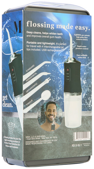 Thumbnail 2: Manthm Manthm Cordless Water Flosser + Tin Travel Case 