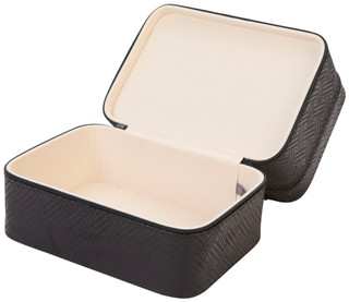 Thumbnail 2: Vince Camuto Vince Camuto Double Zip Black Cosmetic Travel Case 