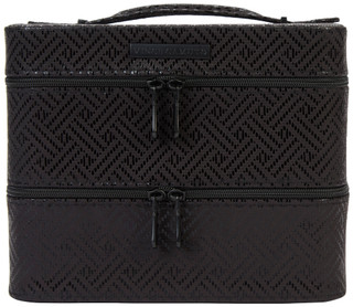 Thumbnail 3: Vince Camuto Vince Camuto Double Zip Black Cosmetic Travel Case 