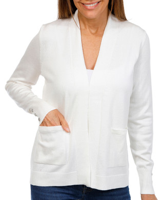 Thumbnail 1: NYC Alliance NYC Alliance Petite Long Sleeve Open Ribbed Cardigan 