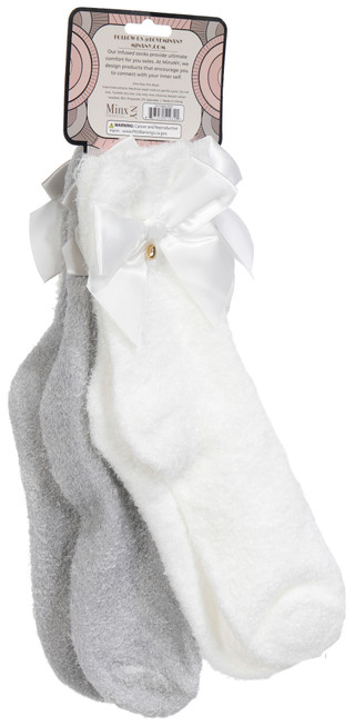 Thumbnail 2: AROMASOLES Aromasoles Womens 2 Pk Rose & Shea Butter Infused Socks 