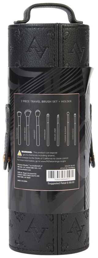 Thumbnail 2: ADRIENNE VITTADINI Adrienne Vittadini 7 Pc Travel Brush Set & Holder 