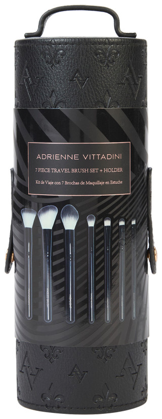 Thumbnail 1: ADRIENNE VITTADINI Adrienne Vittadini 7 Pc Travel Brush Set & Holder 