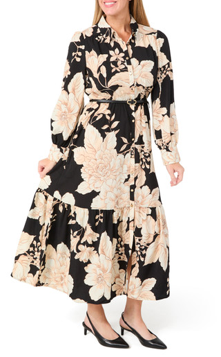 Thumbnail 3: HARLOW & ROSE Harlow & Rose Womens Long Sleeve Maxi Tier Shirt Dress 