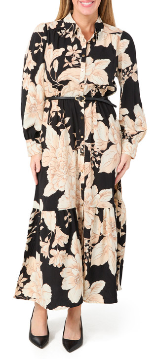 Thumbnail 1: HARLOW & ROSE Harlow & Rose Womens Long Sleeve Maxi Tier Shirt Dress 