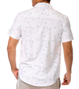 Thumbnail 2: Anglr ANGLR Mens Short Sleeve Coral Print Button Down Shirt 