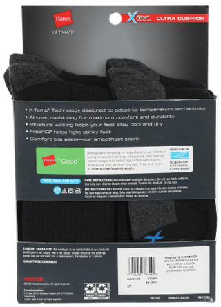 Thumbnail 2: Hanes Hanes Mens 8-Pr. Ultra Cushion Colorblock Crew Socks 